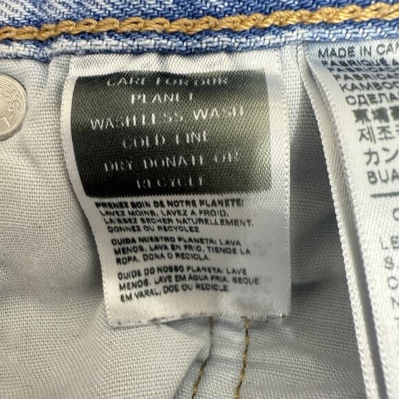 Levi's Light Blue Distressed Jean Shorts - Picture 12 of 13